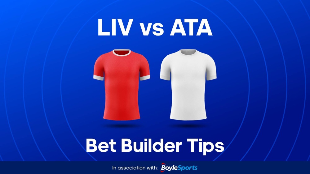 image of liverpool and atalanta shirts with text saying 'liv vs ata bet builder tips'