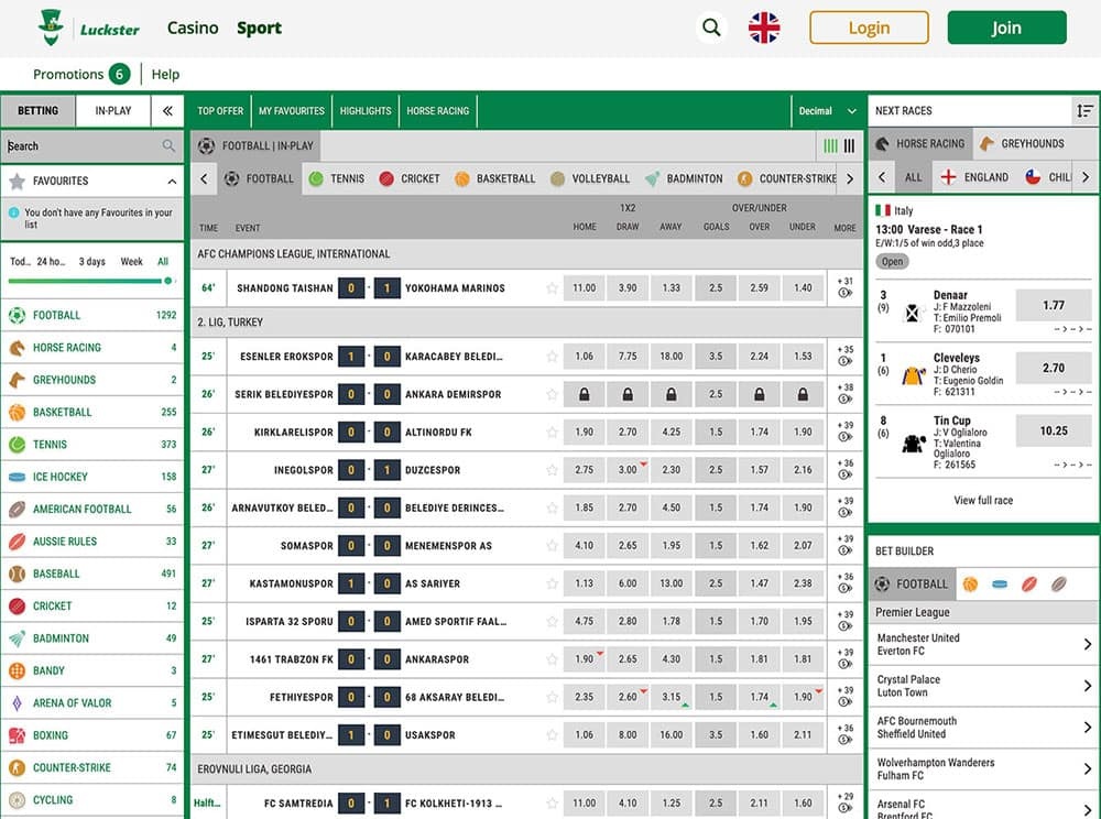 Luckster In Play Markets