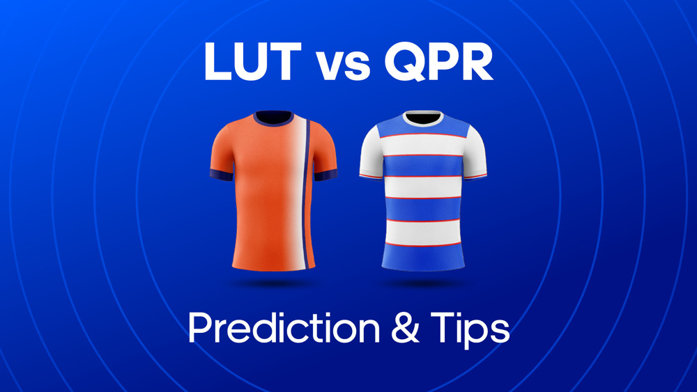 orange shirt and blue and white hooped shirt between lut vs qpr prediction & tips text
