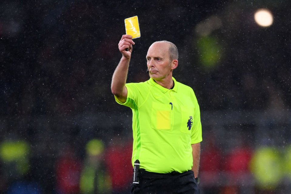 Mike Dean Yeloow Card