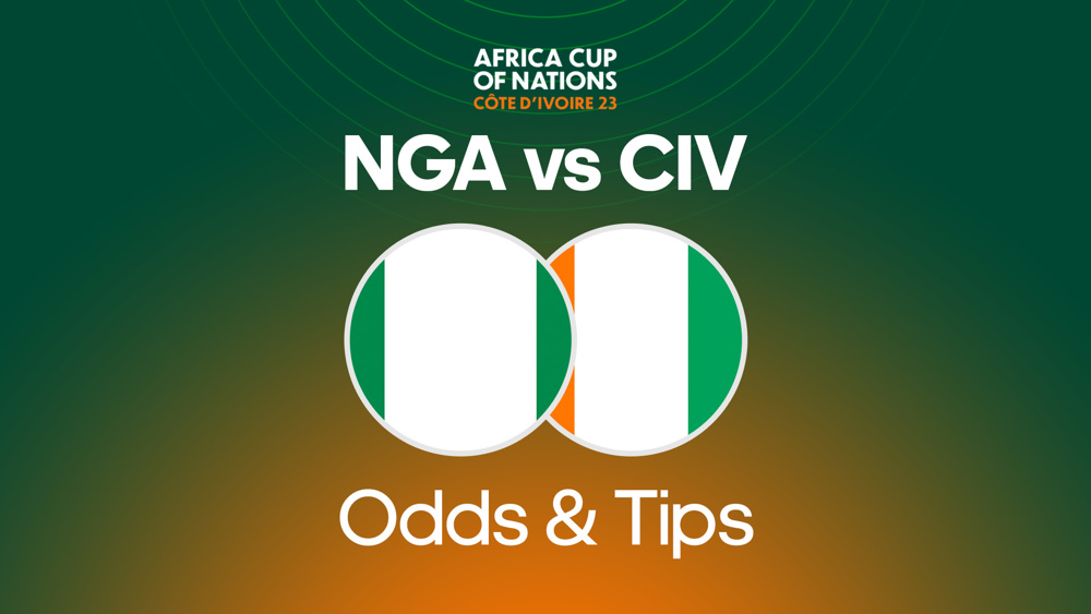 image of Nigeria flag and Ivory Coast flag next to text NGA vs CVI Odds & Tips
