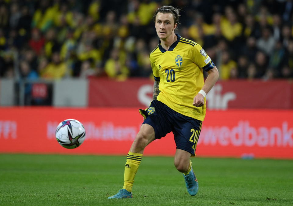 Kristoffer Olsson has been booked in two of his five appearances for Sweden this season