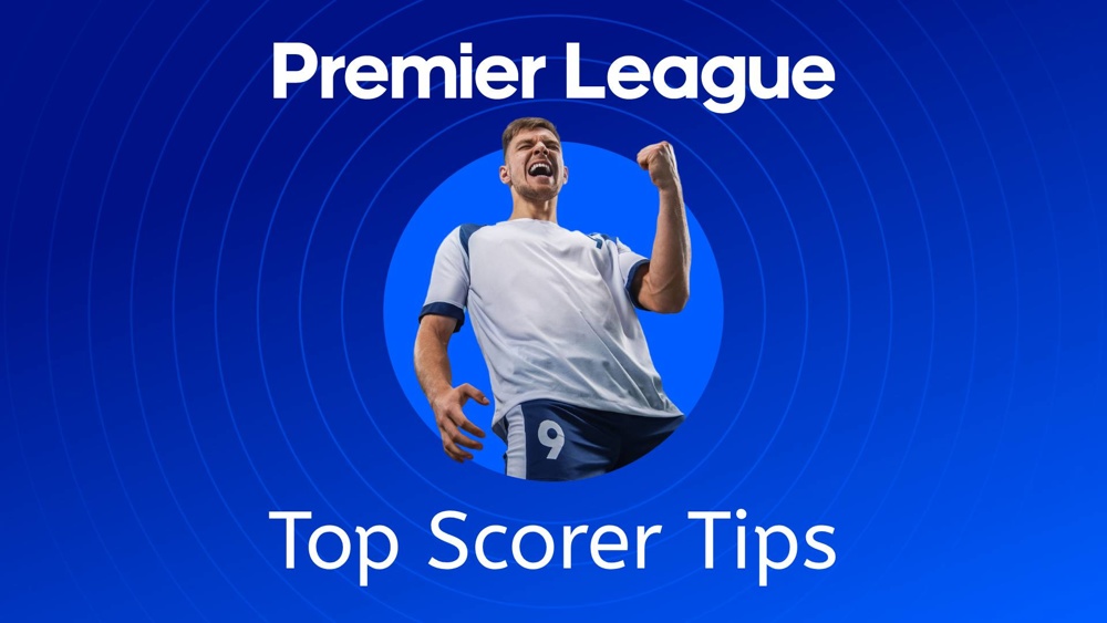 image of a footballer with text saying 'Premier League top scorer tips'