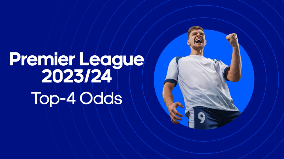 Image of a football player with the text Premier League Top-4 Odds