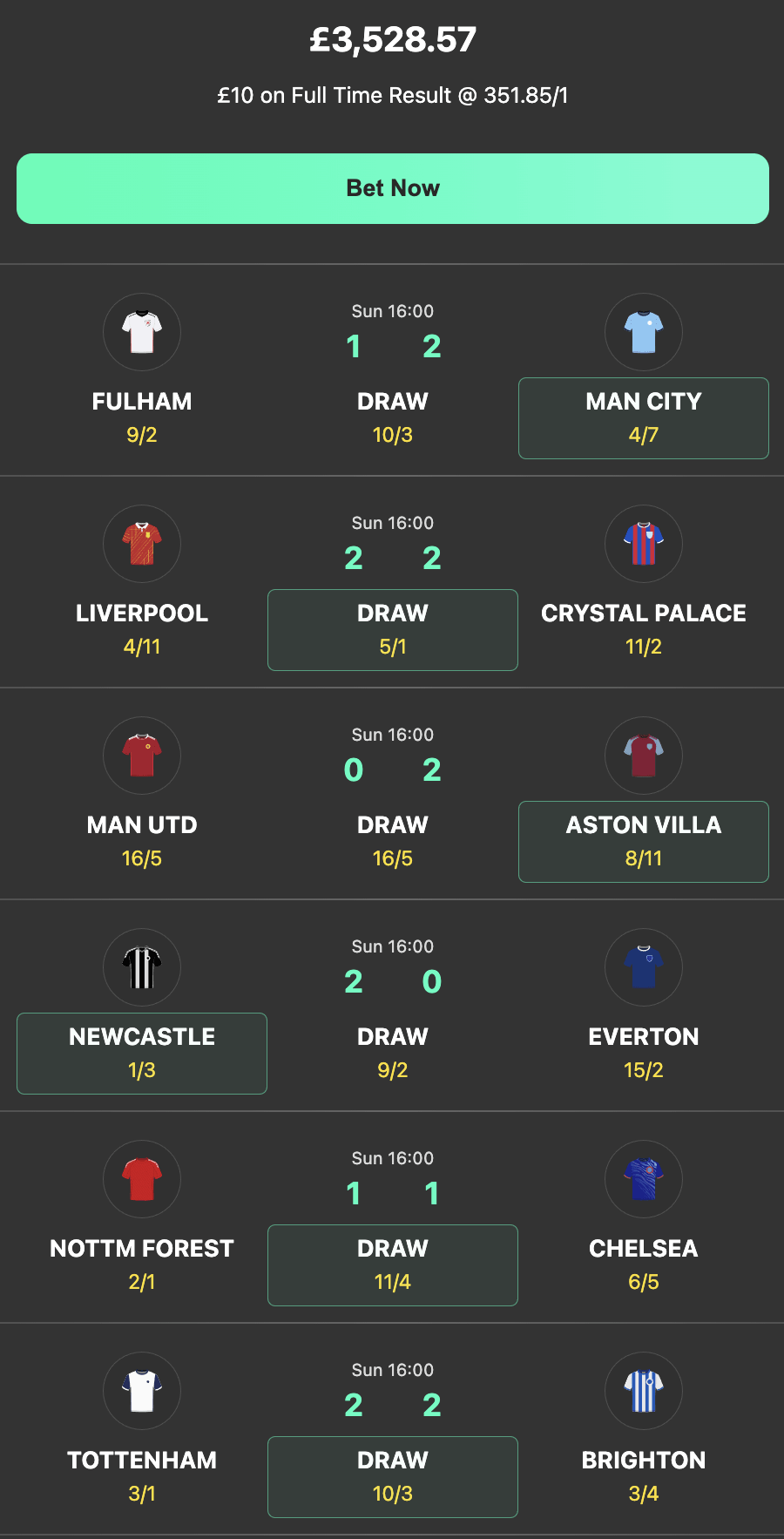 bet365 6 scores