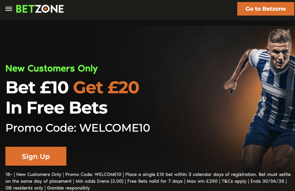 Betzone Sign Up Offer
