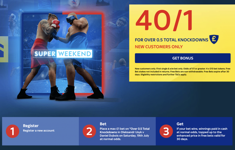 Oleksandr Usyk vs Daniel Dubois Betting Offer Sky Bet