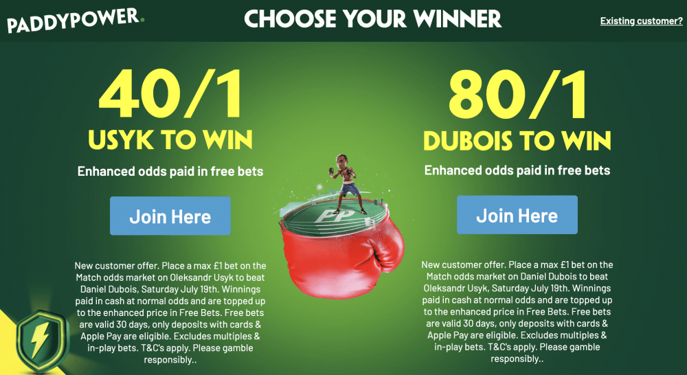 paddy power offer boxing