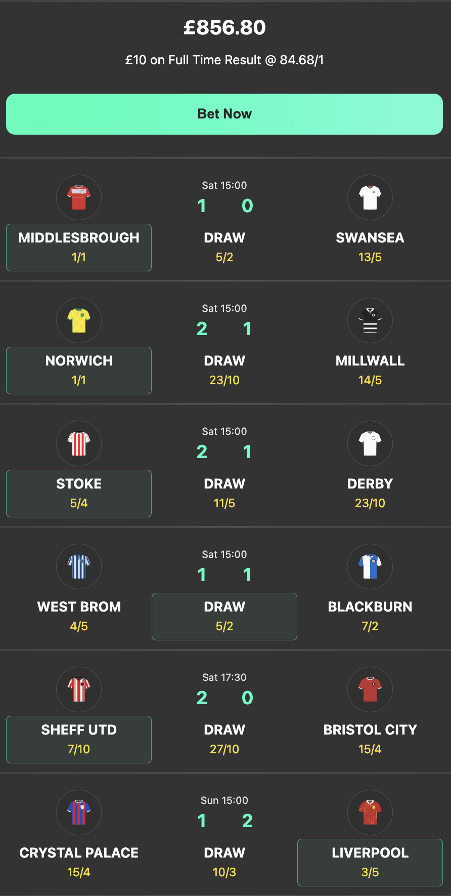 bet365 6 scores