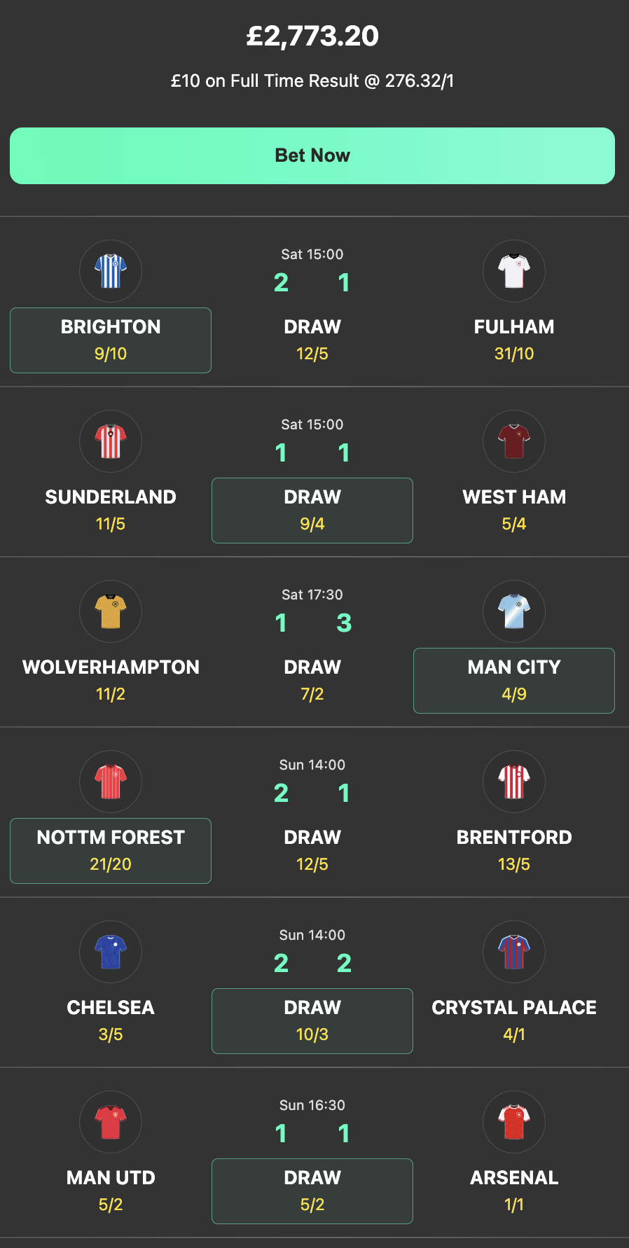 bet365 6 scores