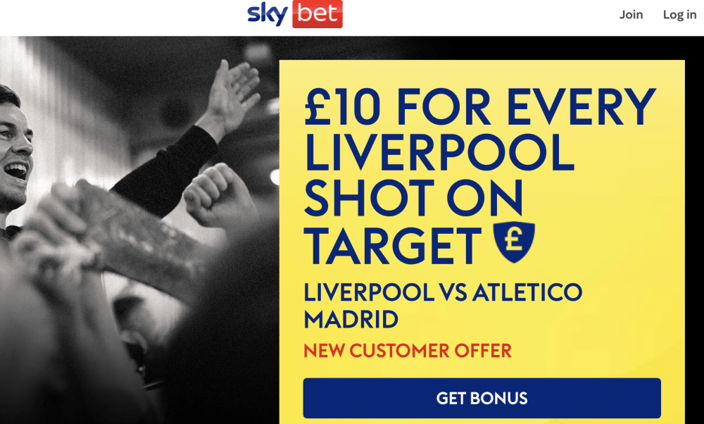 sky bet offer liverpool vs atletico madrid