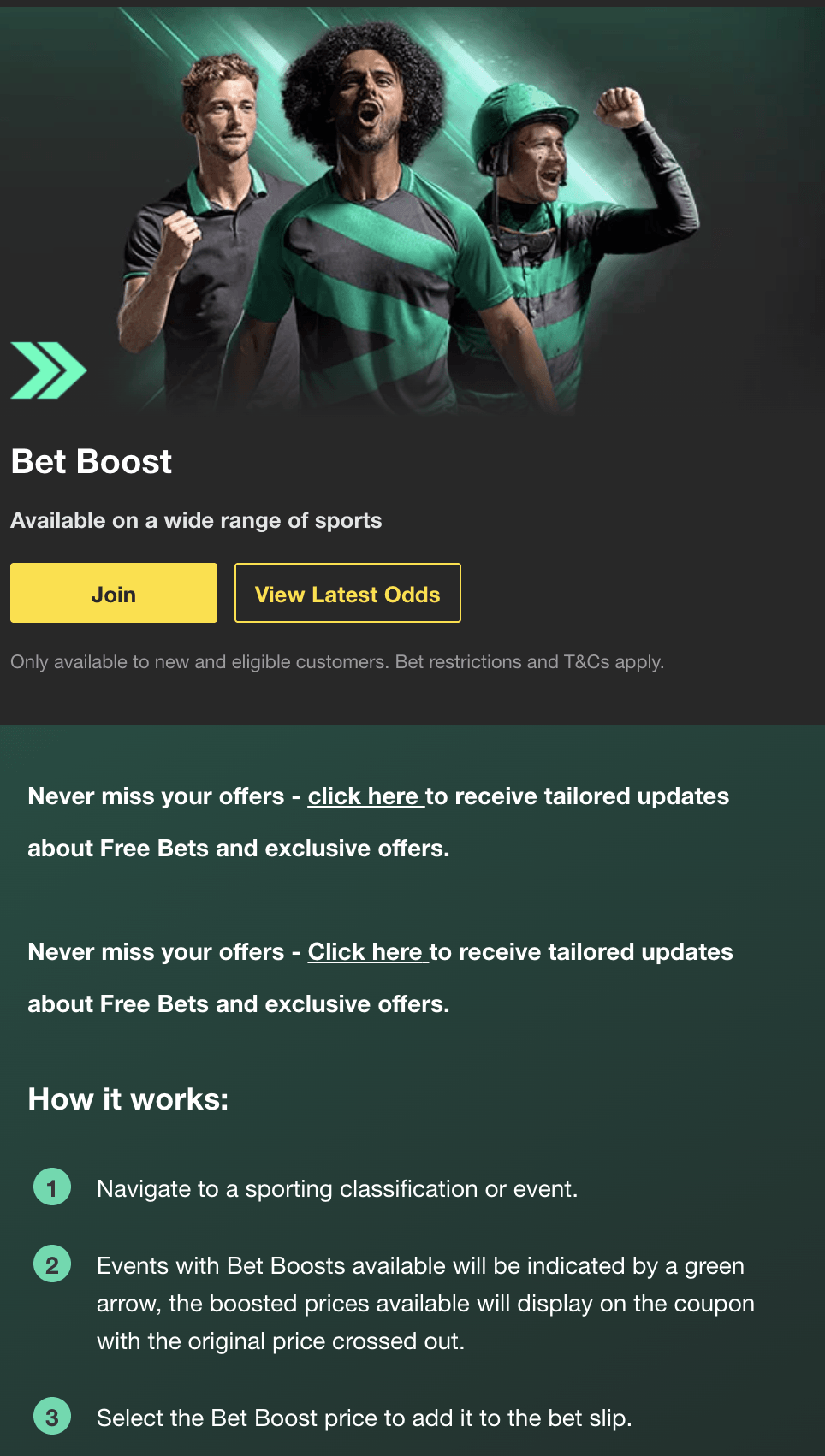 bet365 Bet Boost