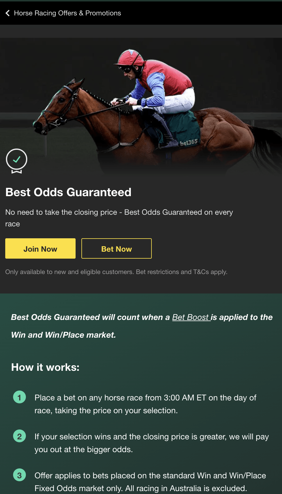 bet365 Best Odds Guaranteed