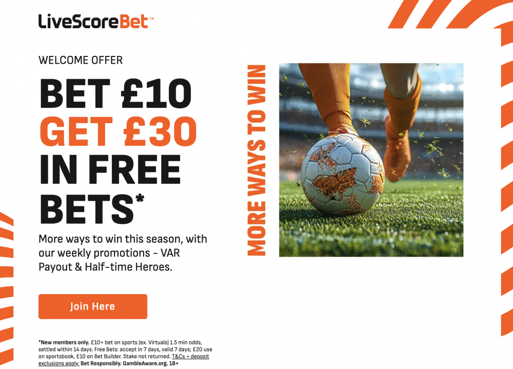 Livescore Bet Offer