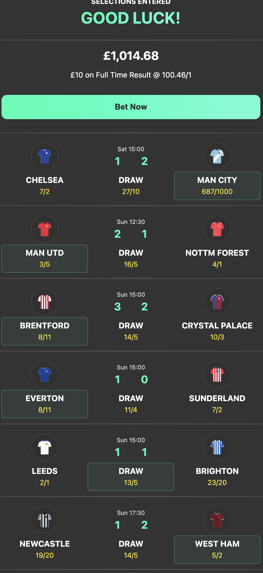 bet365 6 scores