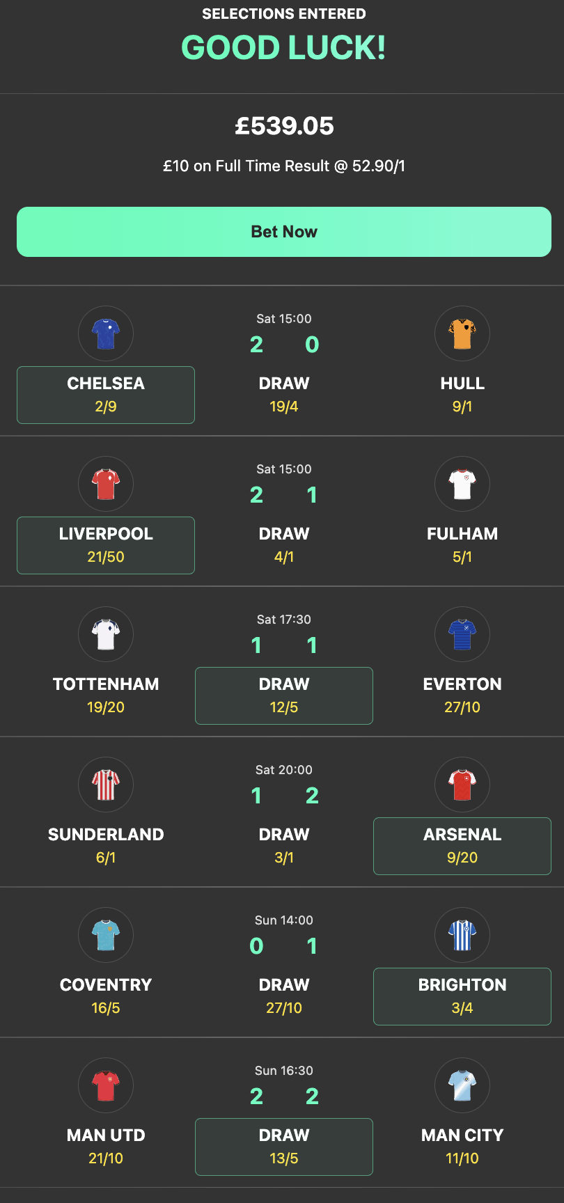bet365 6 scores