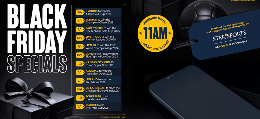 List of all the enhanced offers that Star Sports are offering this Black Friday Weekend