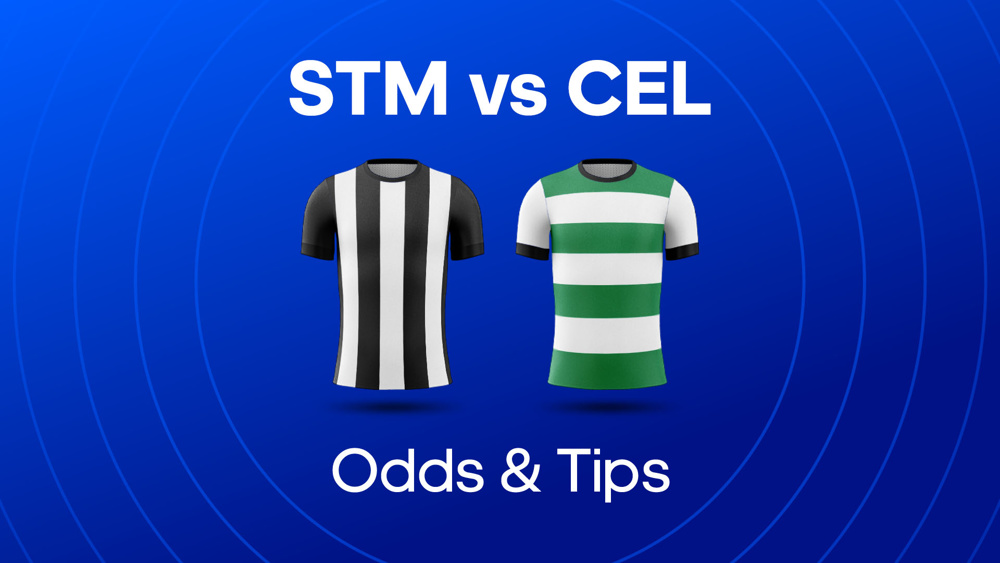 black and white striped shirt and green and white hooped shirt between stm vs cel odds & tips text