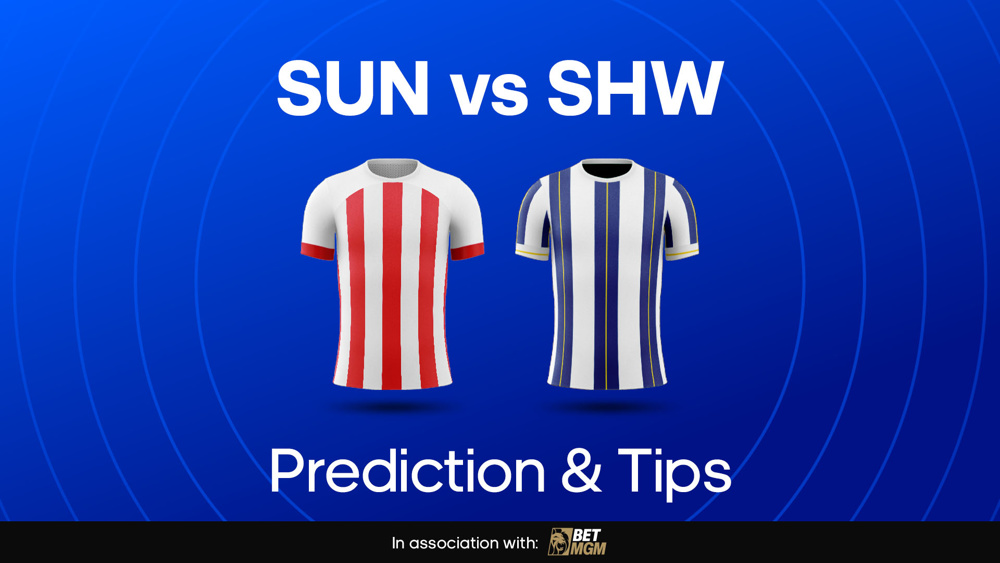 red and white striped shirt and blue and white striped shirt between sun vs shw prediction & tips text