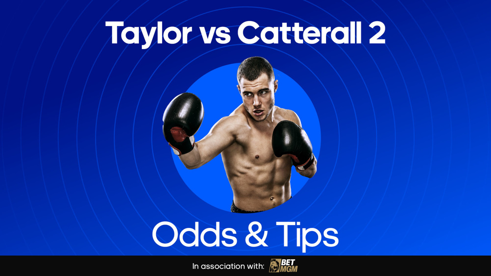 boxer throwing a punch between taylor vs catterall 2 odds & tips text