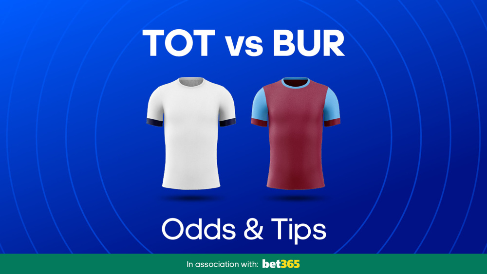 white shirt and claret and blue shirt between tot vs bur odds & tips text