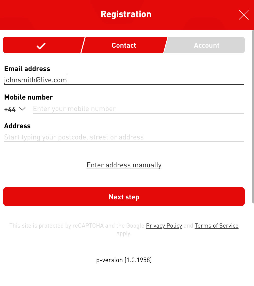 Virgin Bet Registration