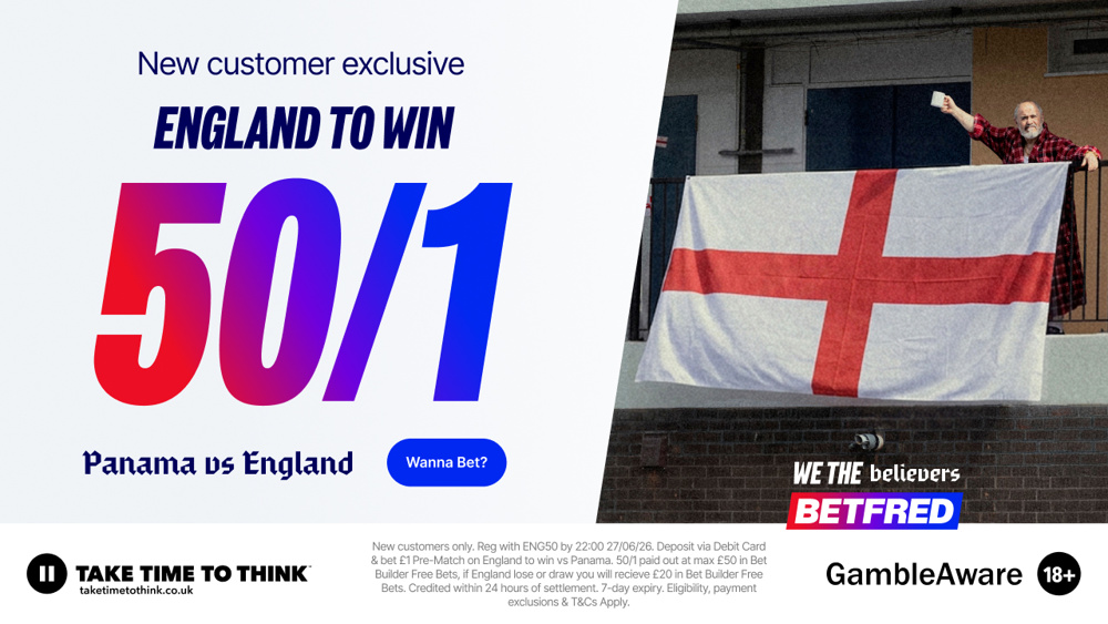 Betfred Panama vs England Offer