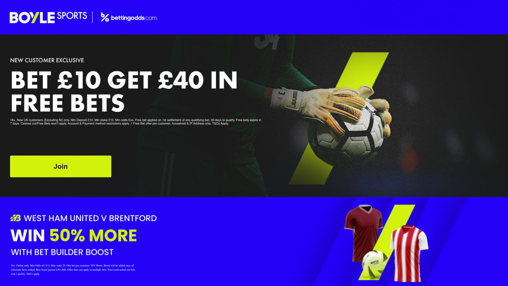 BOYLE Sports West Ham United vs Brentford