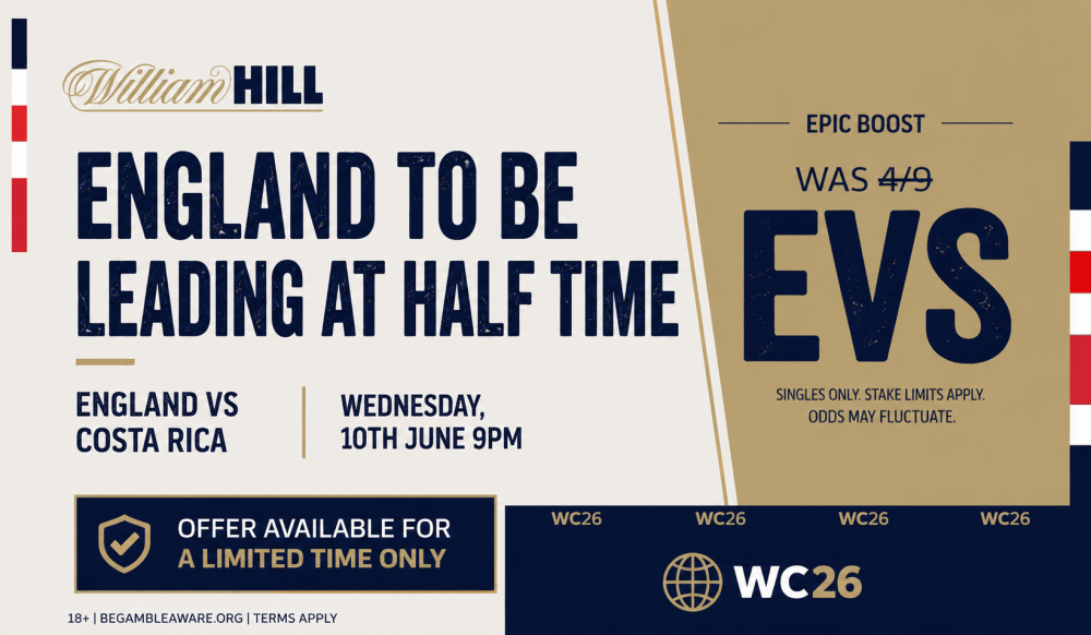 William Hill World Cup 2026 Offer England