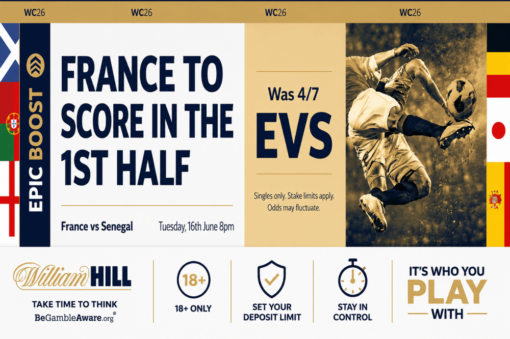 William Hill World Cup 2026 Offer France vs Senegal