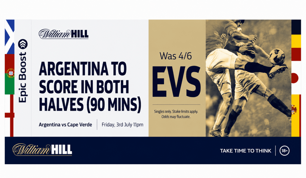 William Hill Argentina vs Cape Verde Offer