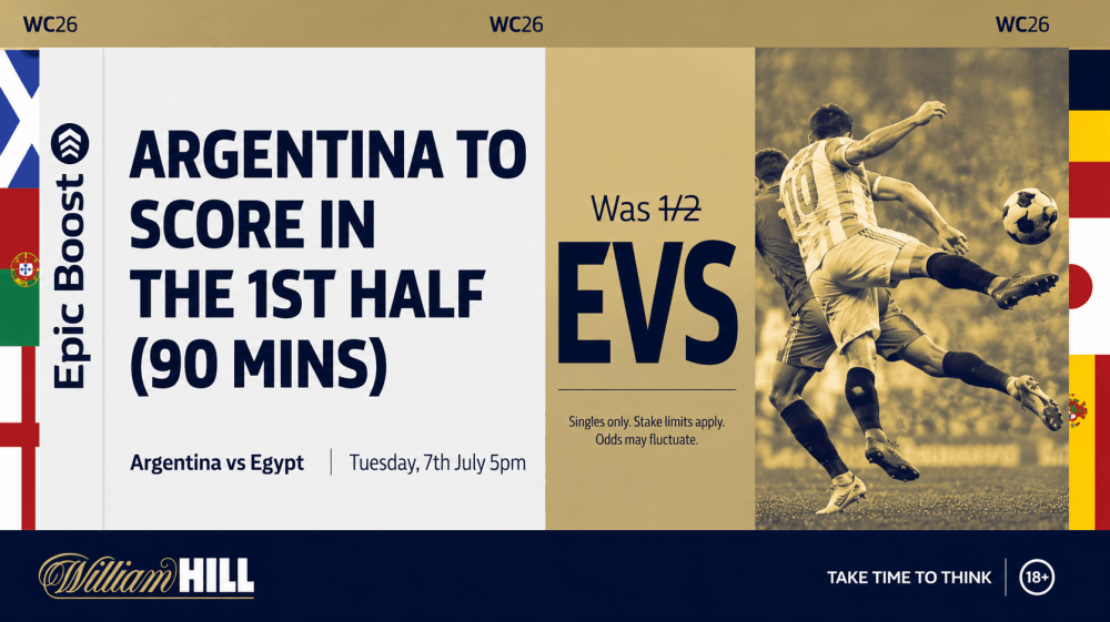 William Hill Argentina vs Egypt Offer