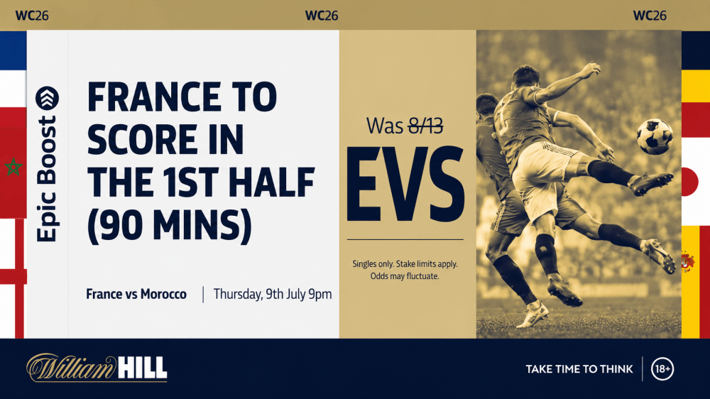 William Hill France vs Morocco Offer