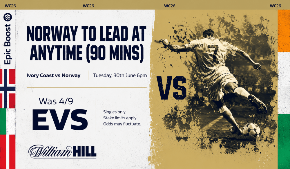 William Hill Ivory Coast vs Norway Offer