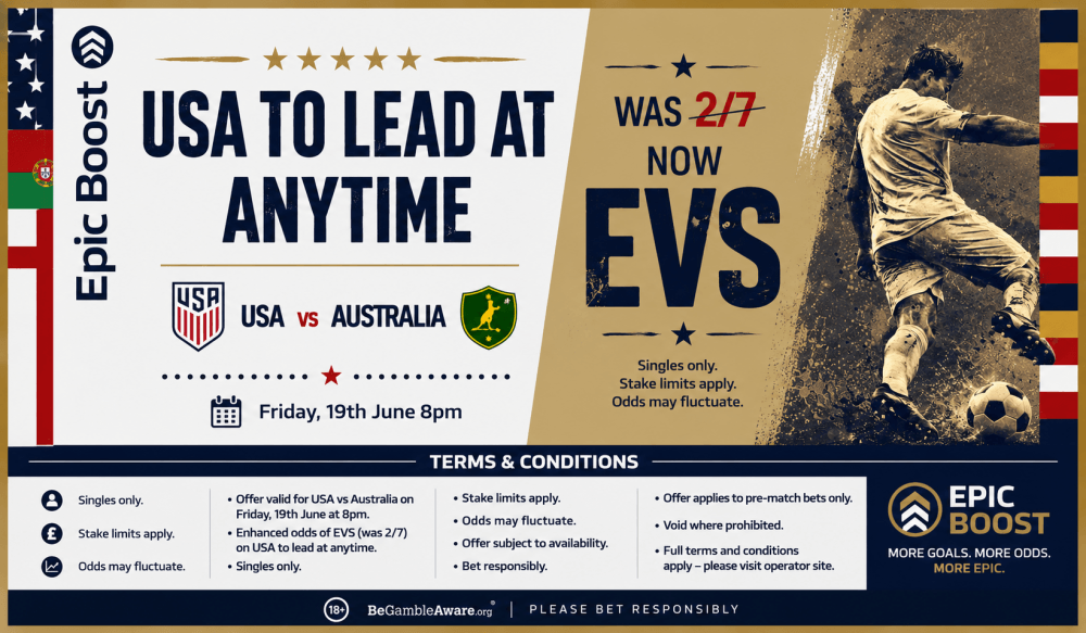 William Hill World Cup 2026 Offer United States vs Australia