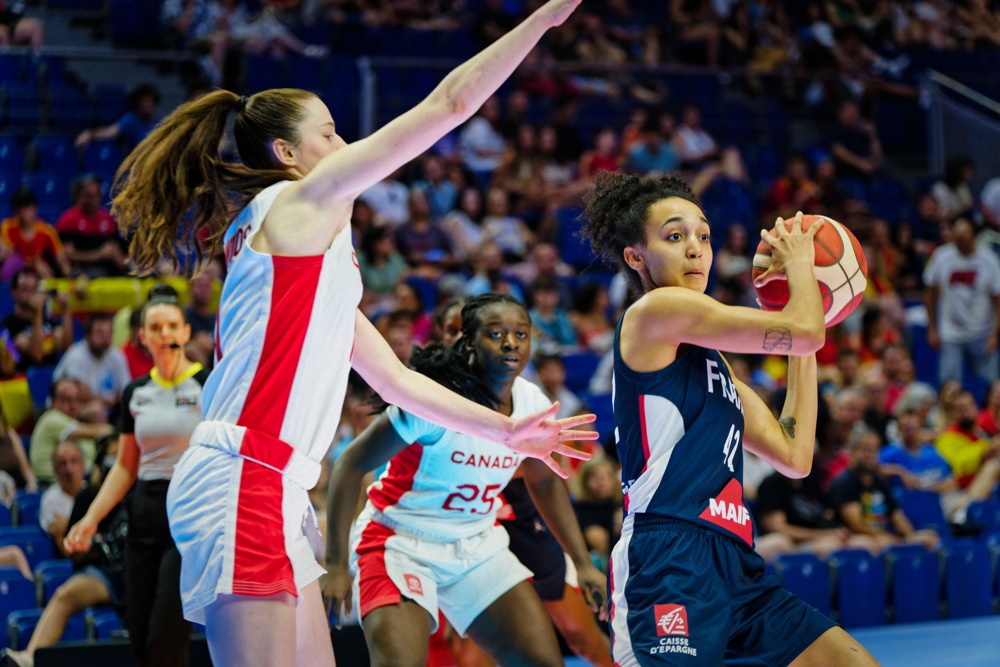 Wizink Center, Madrid, Spain. 23th July, 2023. Basketball: FIBA U19 Women's Basketball World Cup, 3rd Place, France V Canada. Credit: EnriquePSans / Alamy Live News - Image ID: 2RDXBYB