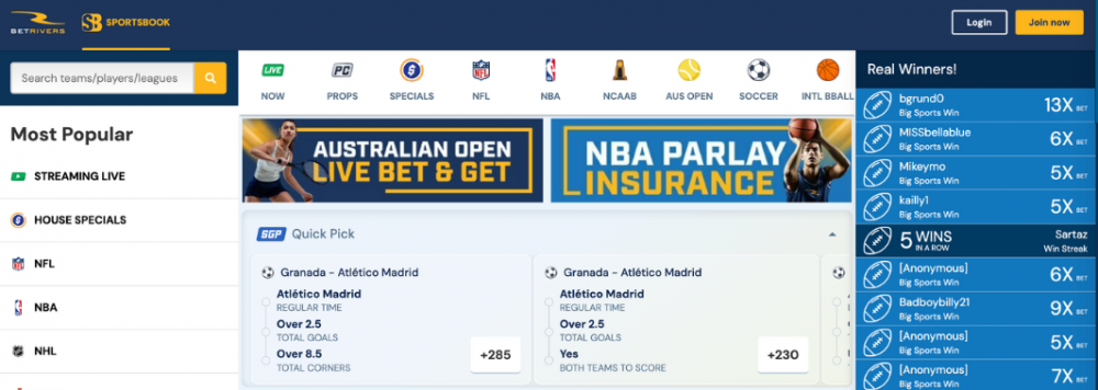 Betrivers Sportsbook image