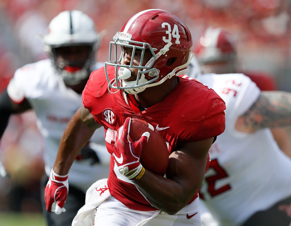 Is Damien Harris set to be the first Running Back taken in the draft?
