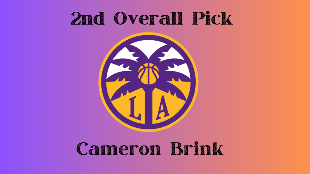 The Los Angeles Sparks select Cameron Brink second overall in the 2024 WNBA Draft.