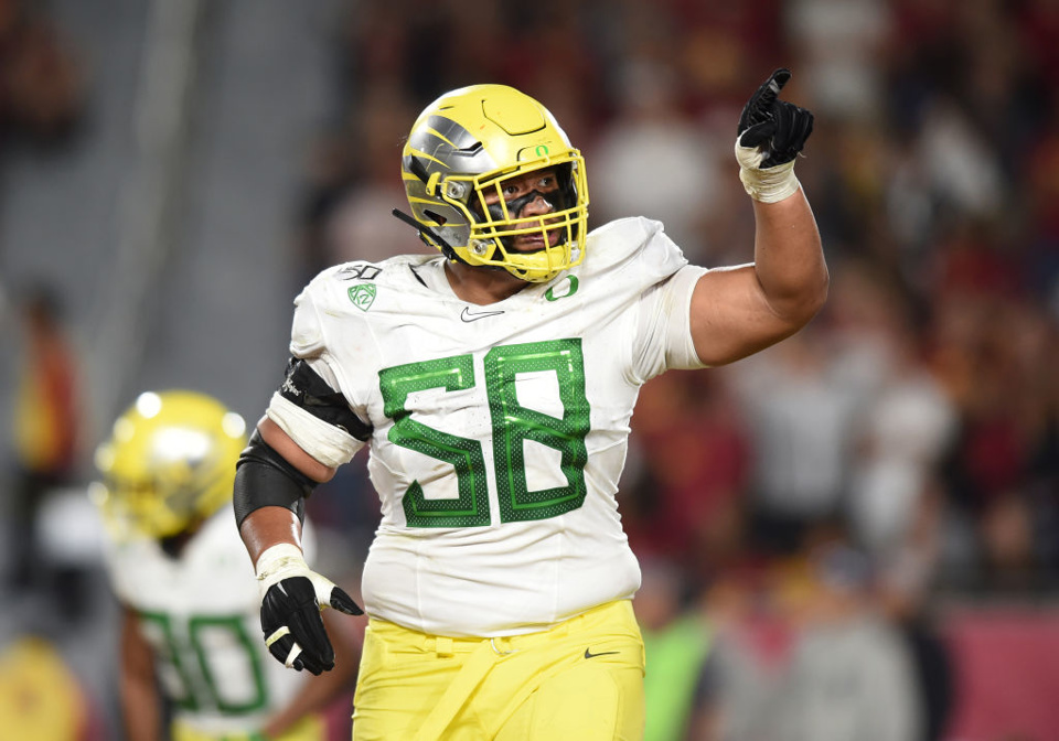Penei Sewell is the current favorite in the First Offensive to be Drafted Betting Markets