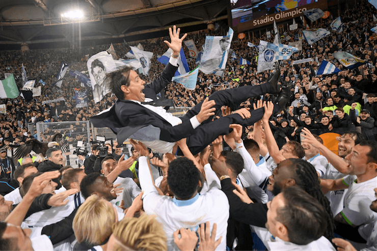 Simone Inzaghi during his successful tenure at Lazio