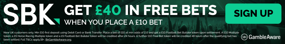 Offer Banner - Bet £10 Get £40 In Free Bets
